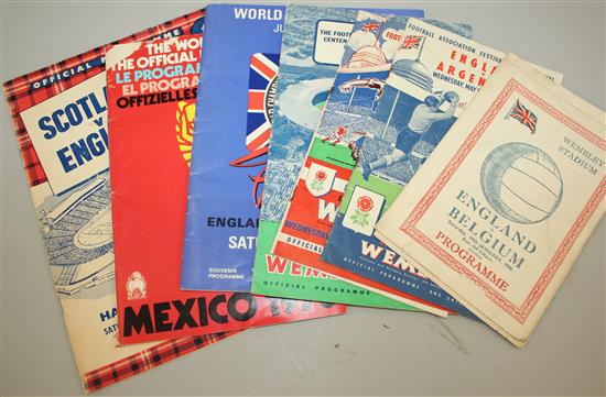 England International football programmes-